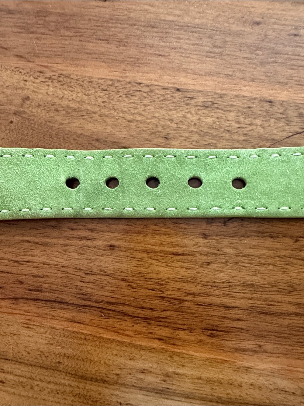 Prada Light Green Suede Belt with Silver-Tone Buckle - Picture 8 of 8